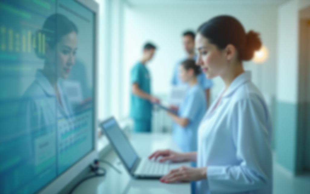 Nurses using optimized EHR system